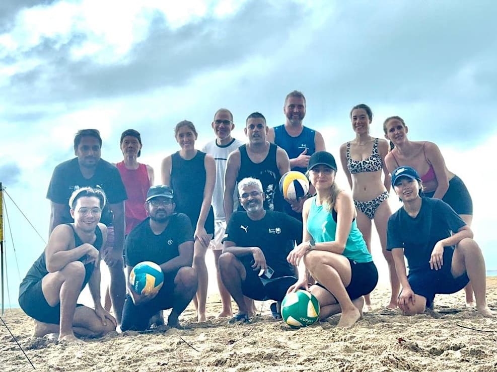 Beach Volleyball practice at ECP for a charity